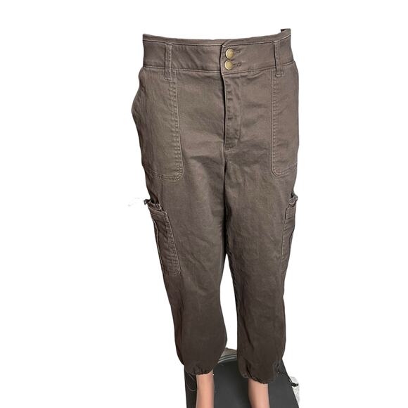 Democracy Ab Solutions Brown Cargo Pants 14 Utility Gorpcore Cabin Core Workwear - Picture 1 of 7